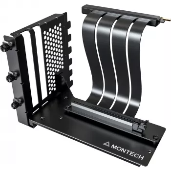 MONTECH kit de montaje vertical para GPU cable riser PCIe 4.0 negro 20cm