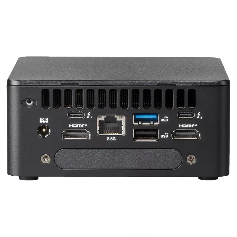 ASUS NUC 13 Pro Tall Kit RNUC13L3HV500000I - Barebone - Mini-PC - Intel Core i5-1350P - Sin RAM - Sin almacenamiento - Intel Iris Xe Graphics - Wi-Fi 6E - Bluetooth 5.3 - 2.5GbE - vPro - Negro