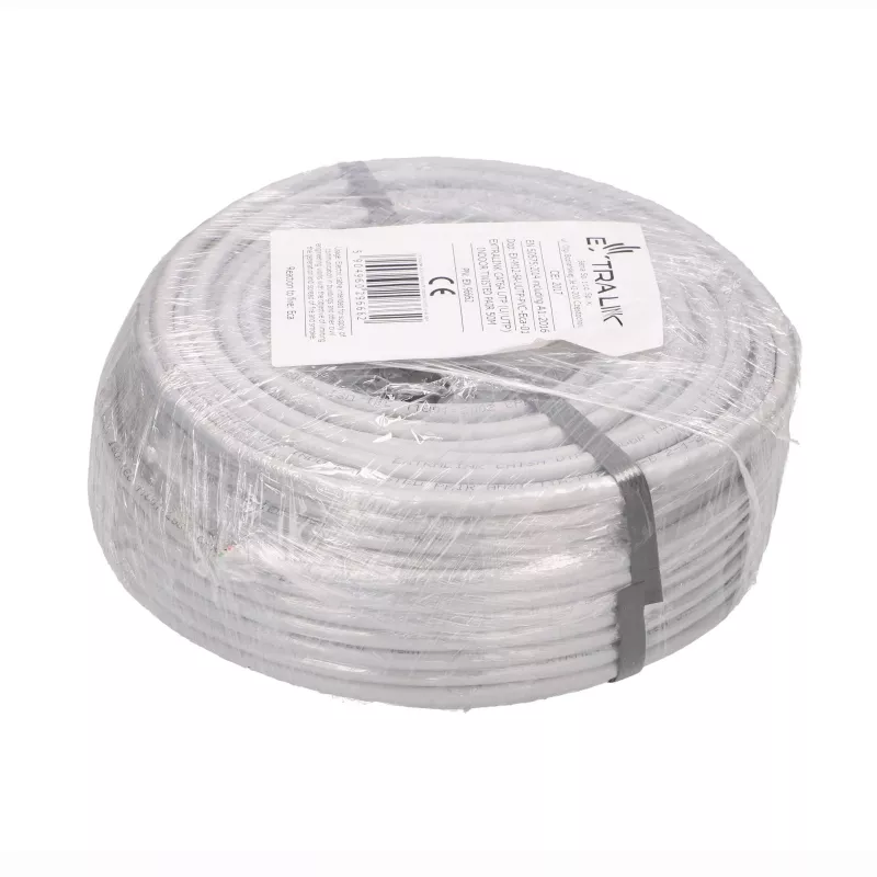 EXTRALINK Cable de par trenzado CAT6A UTP (U/UTP) para interior 50m Gris