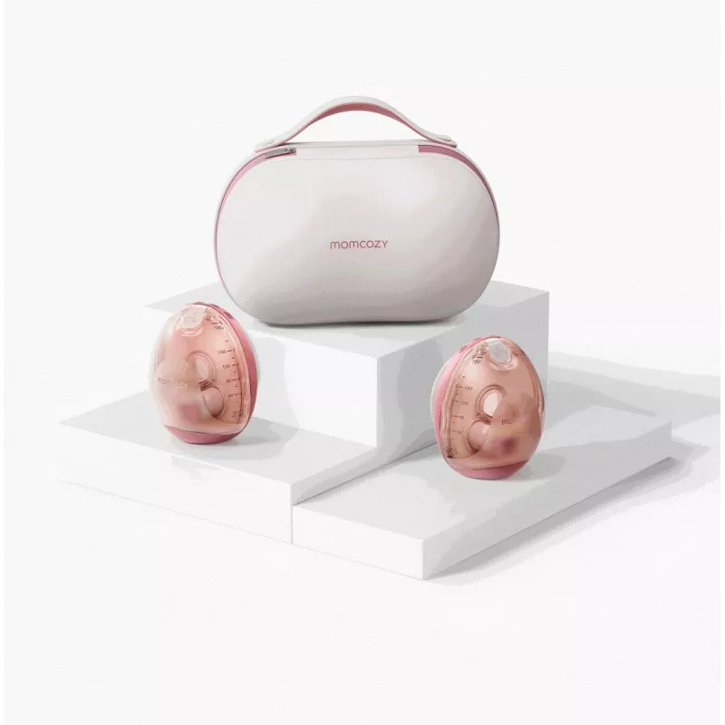 MOMCOZY AIR 1 Sacaleches wearable ultrafino, BP335 - Manos libres, Inalámbrico, 2 modos, 9 niveles, 150ml