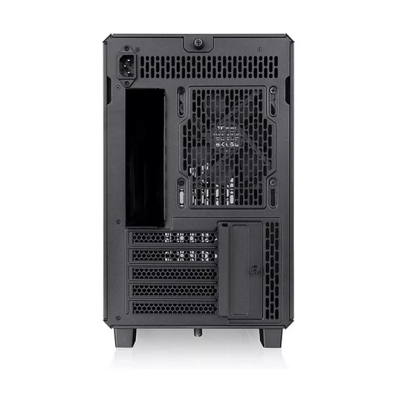 Thermaltake TR200 WS Caja Super Mini Tower, Negro/Madera, cristal templado