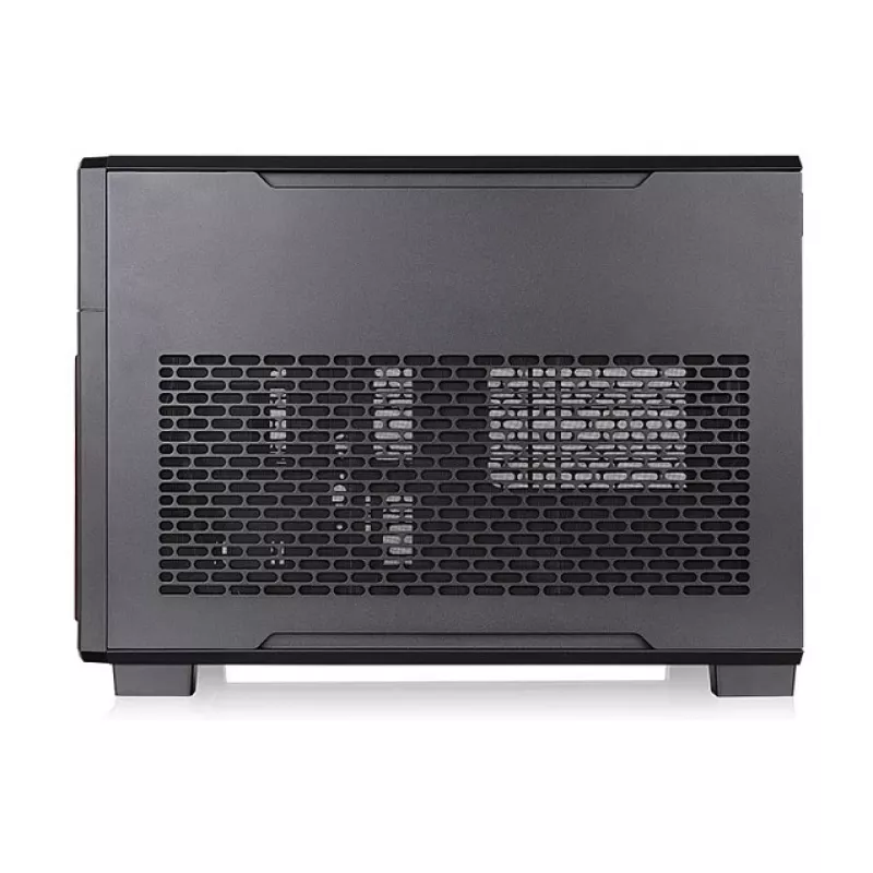 Thermaltake TR200 WS Caja Super Mini Tower, Negro/Madera, cristal templado
