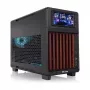 Thermaltake TR200 WS Caja Super Mini Tower, Negro/Madera, cristal templado