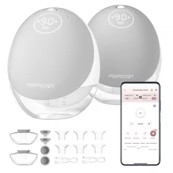 Momcozy M9 Sacaleches eléctrico portátil doble Gris 150ml