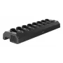 Axis W701 Mk II Docking Station - Estación de carga y sincronización de 8 bahías para cámaras corporales - 120W - Negro (NCS S 9000-N) - Enchufe europeo