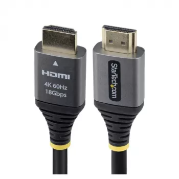 StarTech.com Cable HDMI 2.0 Premium High Speed de 1,5m - 4K 60Hz - Negro/Plata