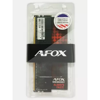 AFOX AFLD44EN1P 4GB DDR4 2400MHz PC4-19200 Non-ECC Unbuffered CL17 1,2V Módulo de RAM para sobremesa