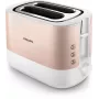 Philips Viva Collection HD2638/11 Tostadora 2 ranuras 950 W Oro rosa, Blanco