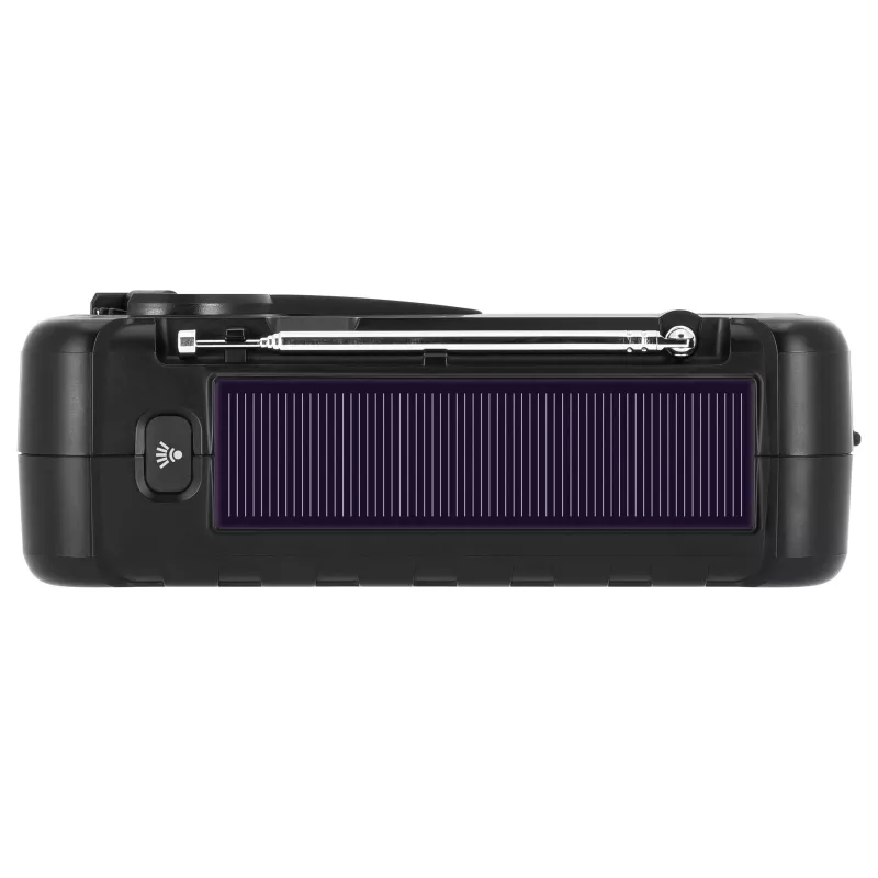 TechniSat TechniRadio Solar 2 Radio portátil DAB+/FM con panel solar y dinamo, Negro/Naranja