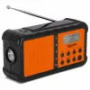 TechniSat TechniRadio Solar 2 Radio portátil DAB+/FM con panel solar y dinamo, Negro/Naranja