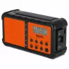 TechniSat TechniRadio Solar 2 Radio portátil DAB+/FM con panel solar y dinamo, Negro/Naranja