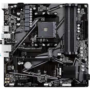 Gigabyte A520M DS3H WIFI6E Placa base, AMD AM4, DDR4, Wi-Fi 6E, GbE LAN, USB 3.2 Gen 1, mATX