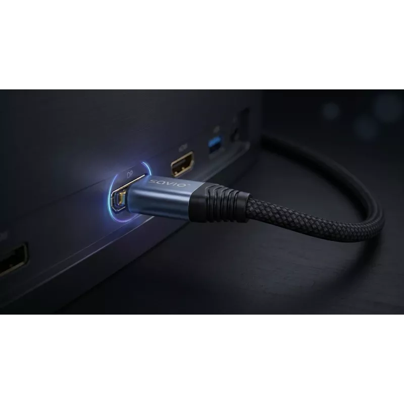 SAVIO CL-210 Cable DisplayPort 2.1 2m Negro