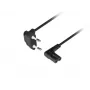 LANBERG Cable de alimentación CEE 7/16 a IEC 320 C7 3m en ángulo VDE Negro