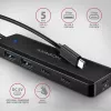 AXAGON HUE-C2C Hub de viaje USB-C 5 Gbps, 2x USB-A + 2x USB-C, USB-C Power IN, cable de 19 cm