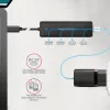 AXAGON HUE-C2C Hub de viaje USB-C 5 Gbps, 2x USB-A + 2x USB-C, USB-C Power IN, cable de 19 cm