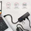 AXAGON HUE-C2C Hub de viaje USB-C 5 Gbps, 2x USB-A + 2x USB-C, USB-C Power IN, cable de 19 cm