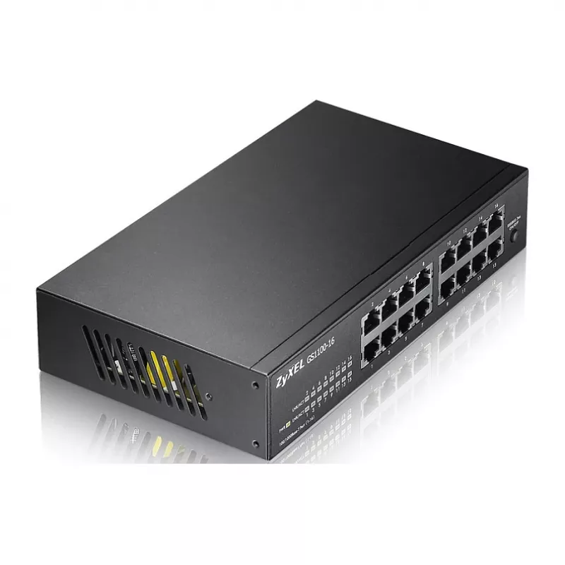 ZyXEL GS1100-16E Switch Gigabit no gestionado de 16 puertos de metal