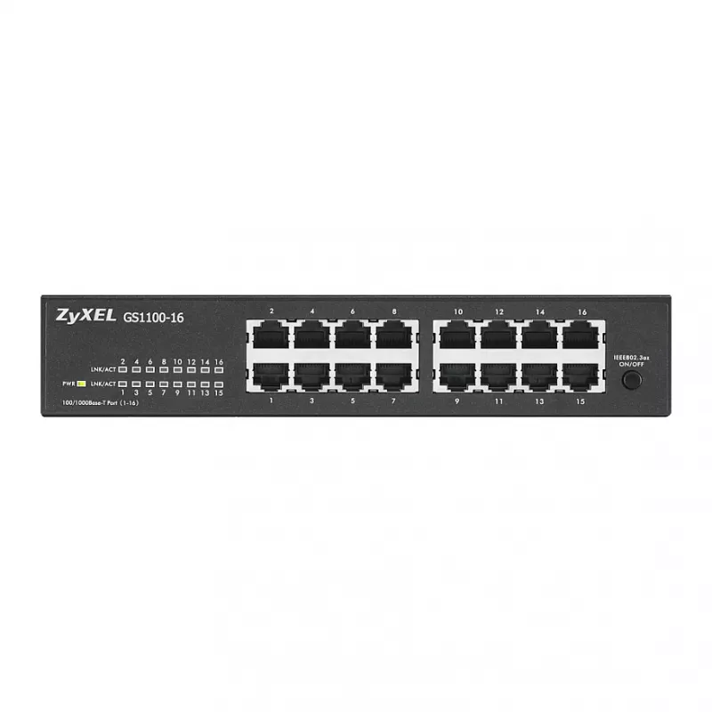 ZyXEL GS1100-16E Switch Gigabit no gestionado de 16 puertos de metal