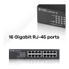 ZyXEL GS1100-16E Switch Gigabit no gestionado de 16 puertos de metal