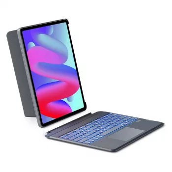 Inateck KB04118 Teclado para iPad Pro 12.9 (3.ª-6.ª gen.) y iPad Air 13, QWERTZ, gris