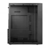 Logic Concept J23 PRO Caja de ordenador semitorre negra con cristal templado, USB-C, ventiladores ARGB