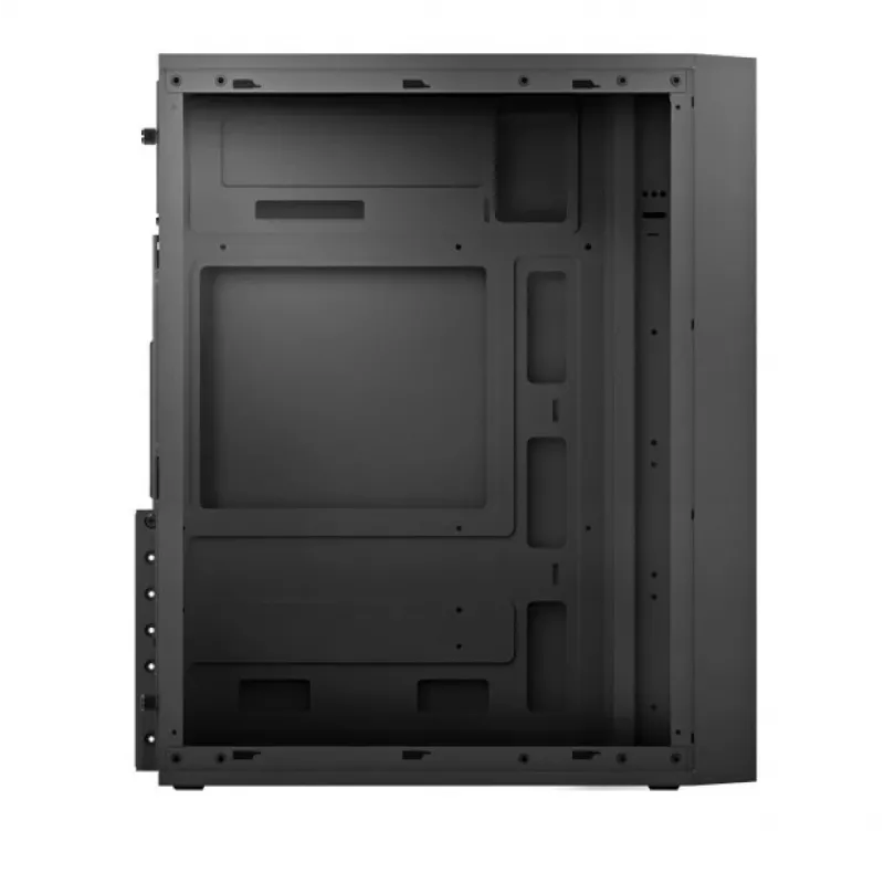 Logic Concept J23 PRO Caja de ordenador semitorre negra con cristal templado, USB-C, ventiladores ARGB
