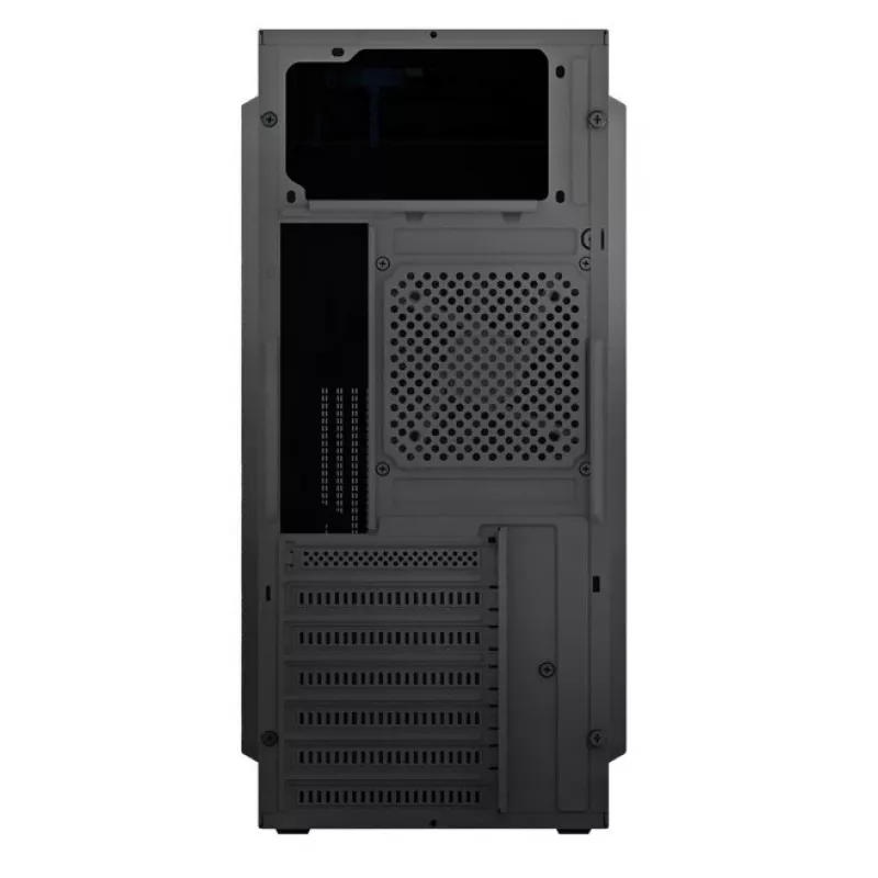 Logic Concept J23 PRO Caja de ordenador semitorre negra con cristal templado, USB-C, ventiladores ARGB