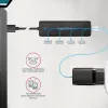 AXAGON HUE-C2A Hub de viaje 5 Gbps, 2x USB-A + 2x USB-C, USB-C Power IN, cable USB-A de 19 cm