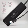 AXAGON HUE-C2A Hub de viaje 5 Gbps, 2x USB-A + 2x USB-C, USB-C Power IN, cable USB-A de 19 cm
