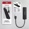 AXAGON HUE-C2A Hub de viaje 5 Gbps, 2x USB-A + 2x USB-C, USB-C Power IN, cable USB-A de 19 cm