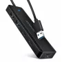 AXAGON HUE-C2A Hub de viaje 5 Gbps, 2x USB-A + 2x USB-C, USB-C Power IN, cable USB-A de 19 cm