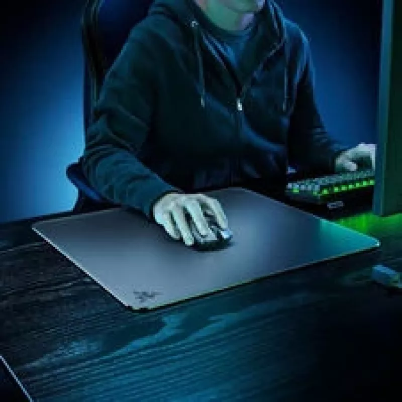 Razer Atlas Pro Alfombrilla de ratón gaming, superficie de cristal, base antideslizante - negra