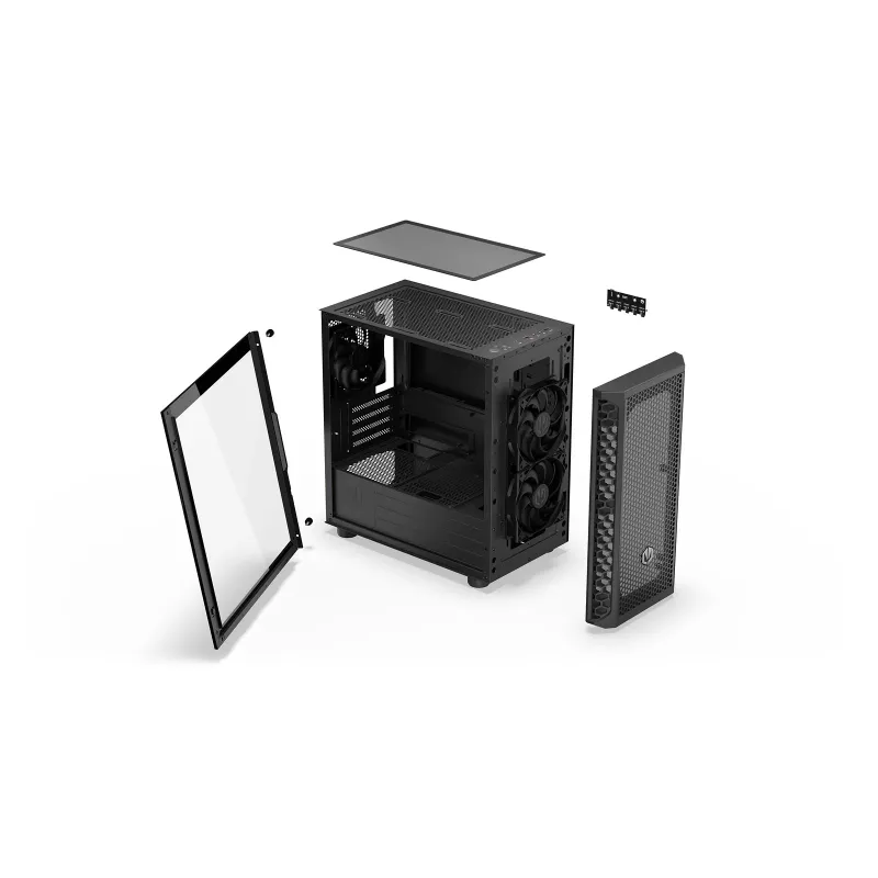 ENDORFY Signum M30 Air Caja semitorre negra con cristal templado