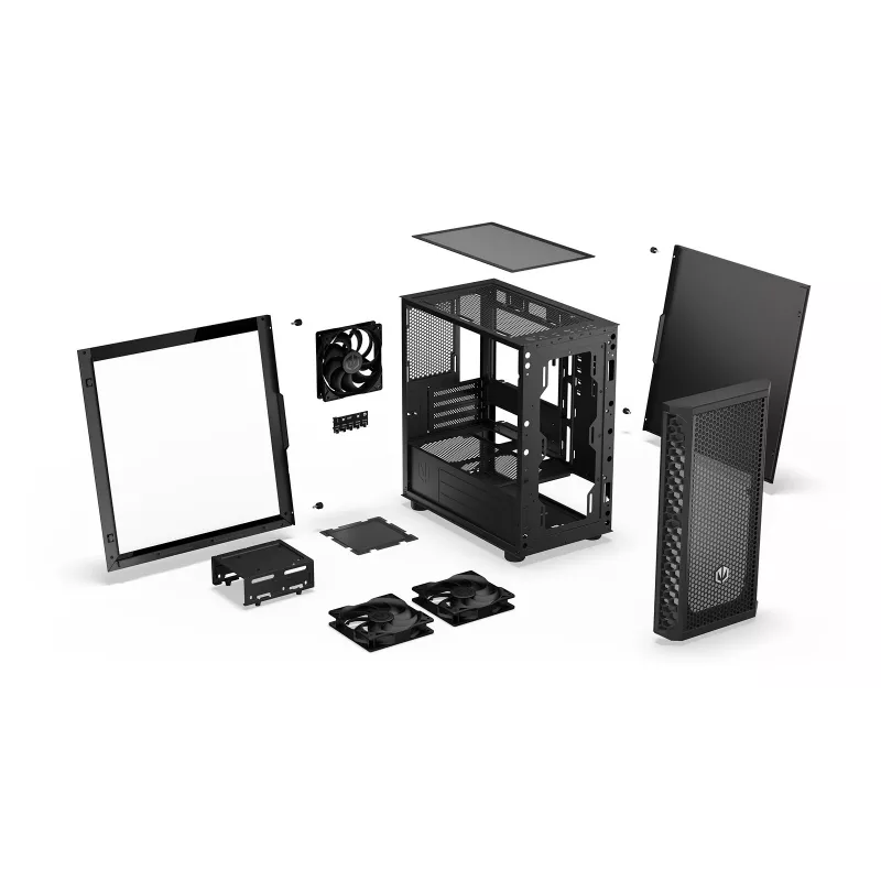 ENDORFY Signum M30 Air Caja semitorre negra con cristal templado