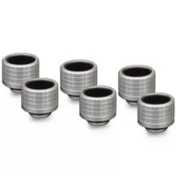 Thermal Grizzly DeltaMate Fitting HT16, latón niquelado, rosca G1/4 pulgadas, paquete de 6