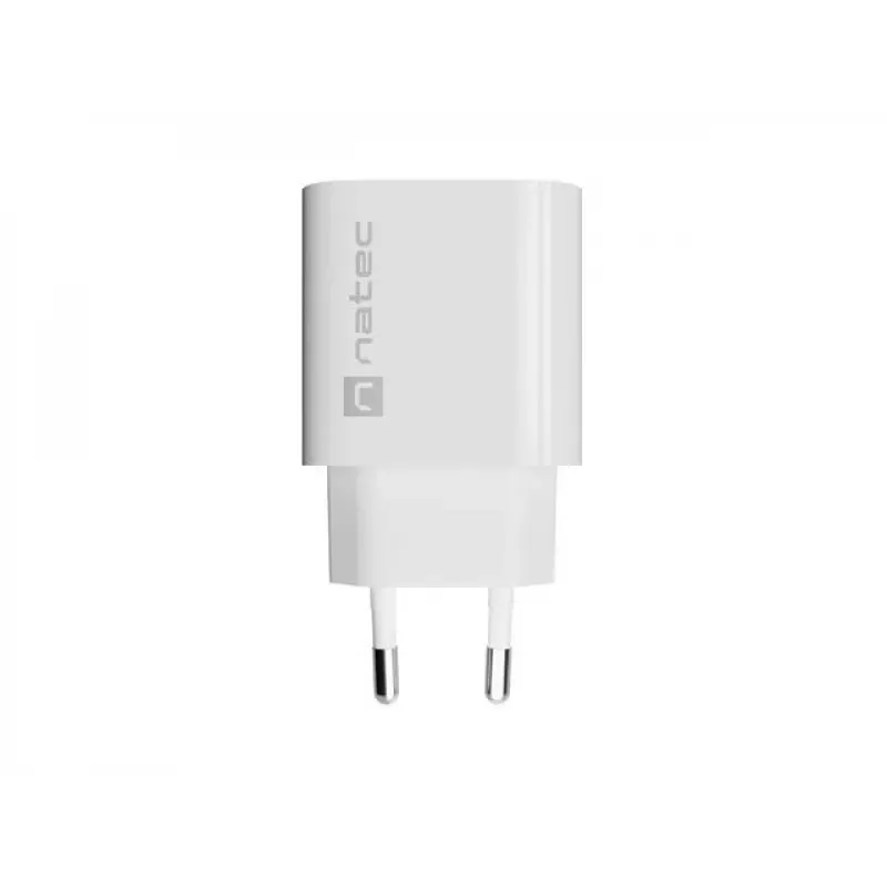 NATEC Ribera Cargador de pared 1x USB-A + 1x USB-C 20W blanco