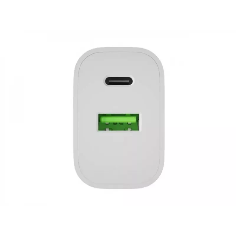 NATEC Ribera Cargador de pared 1x USB-A + 1x USB-C 20W blanco