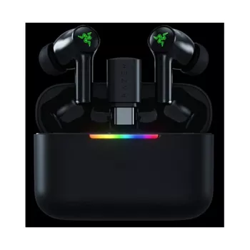 RAZER Hammerhead V3 HyperSpeed Auriculares gaming True Wireless, ANC, Bluetooth 5.2, dongle de 2,4 GHz, THX Spatial Audio, negros