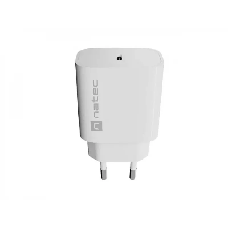 NATEC Ribera Cargador de pared 1x USB-C 20W blanco