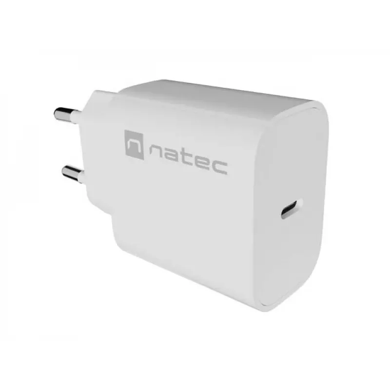 NATEC Ribera Cargador de pared 1x USB-C 20W blanco