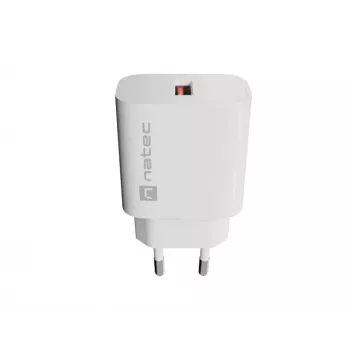 NATEC Ribera Cargador de pared 1x USB-A 18W Blanco