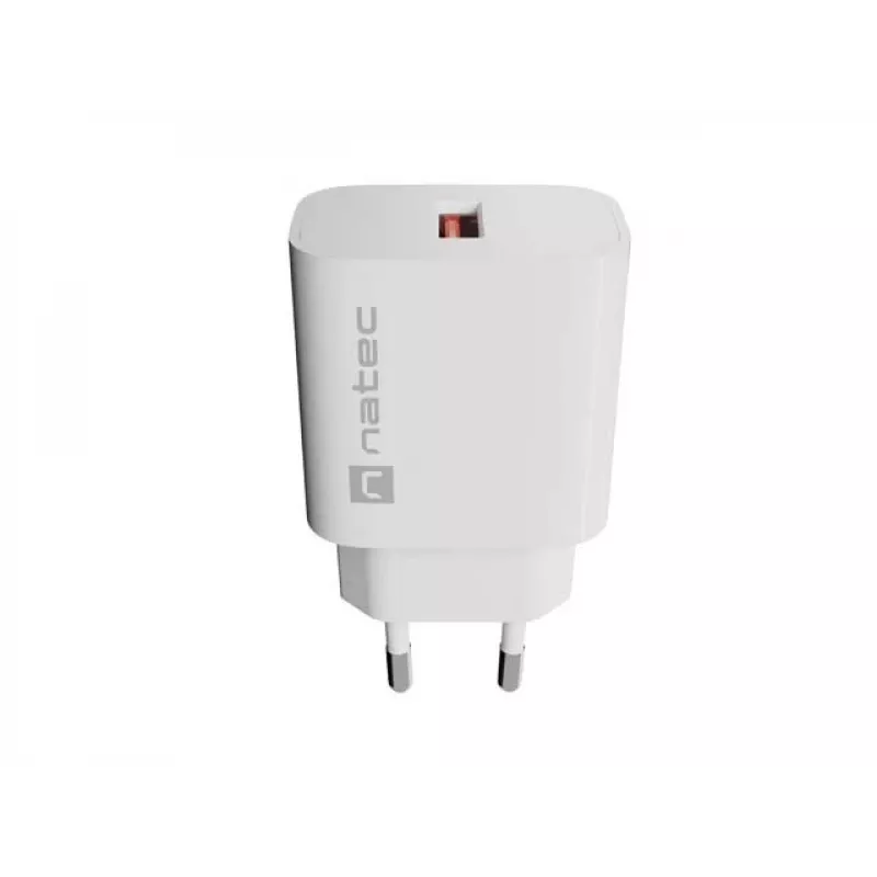 NATEC Ribera Cargador de pared 1x USB-A 18W Blanco