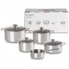 Le Creuset Set de 5 ollas - Batería de cocina de acero inoxidable de 3 capas