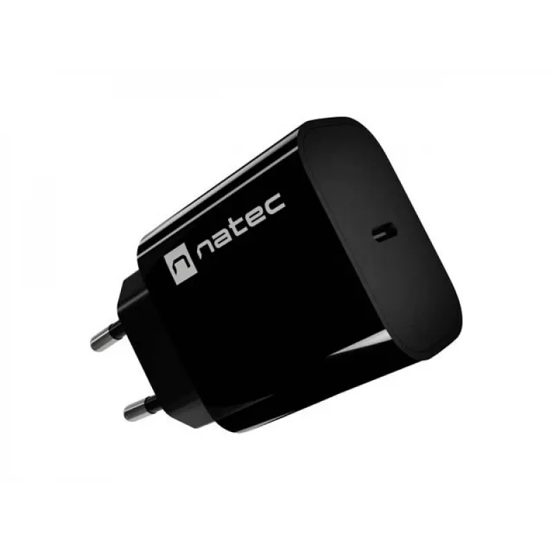 NATEC Ribera Cargador de pared USB-C 20W Negro