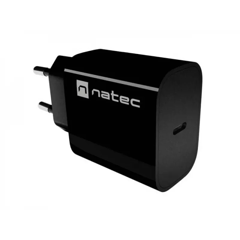 NATEC Ribera Cargador de pared USB-C 20W Negro