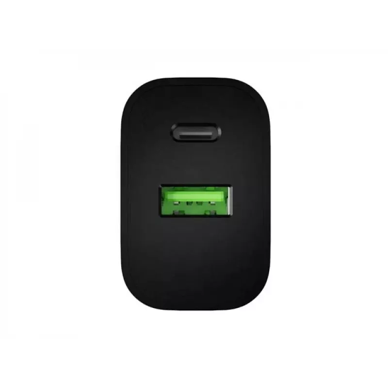 NATEC Ribera Cargador de pared 1x USB-A + 1x USB-C 20W Negro