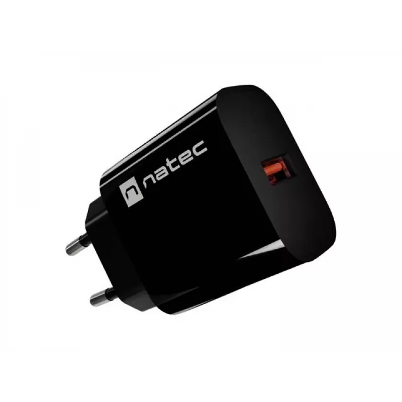 Natec Ribera Cargador de pared USB-A 18W Negro
