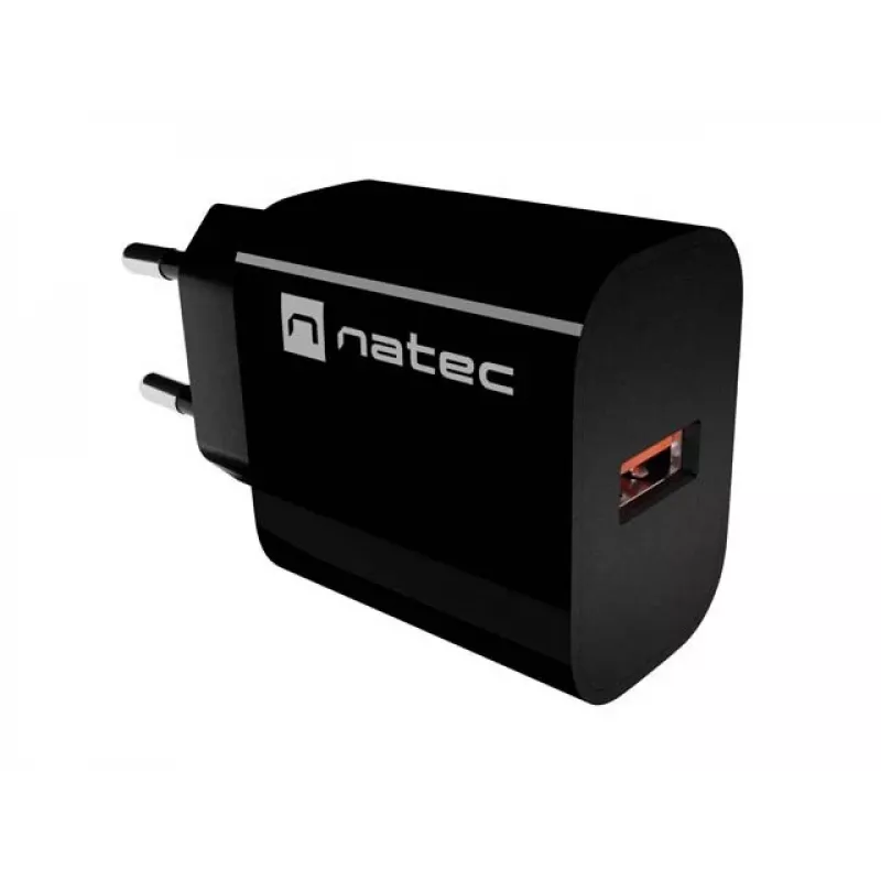 Natec Ribera Cargador de pared USB-A 18W Negro