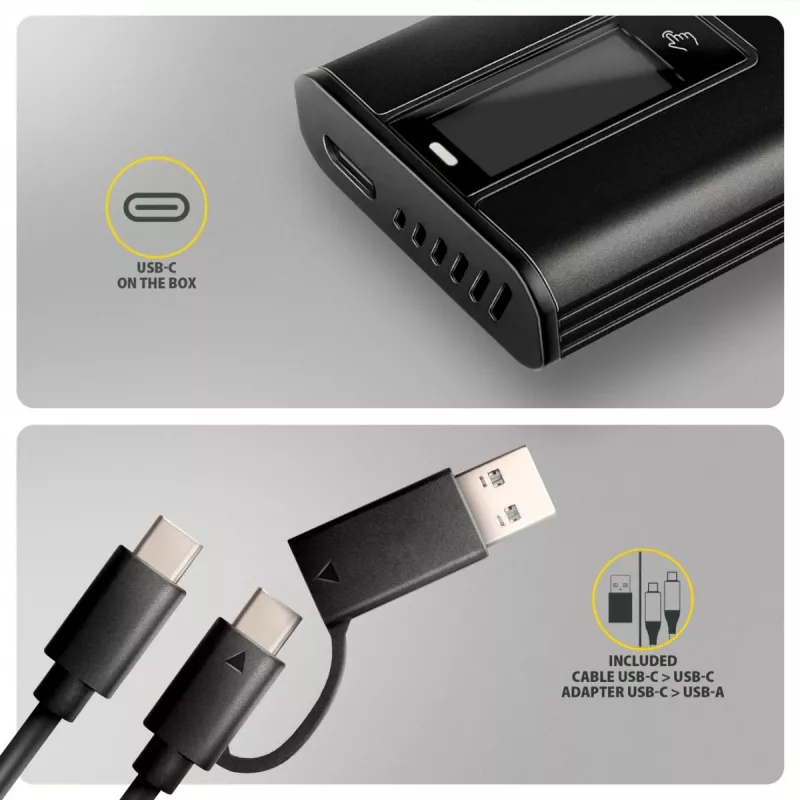 AXAGON EEM2-SD2B Carcasa externa 10Gbps M.2 NVMe/SATA SSD con indicador LED, USB-C, Negro